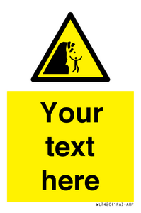 Custom Warning unstable cliff